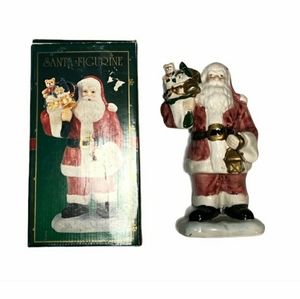KIRKLANDS Ceramic Hand Painted Santa Statue